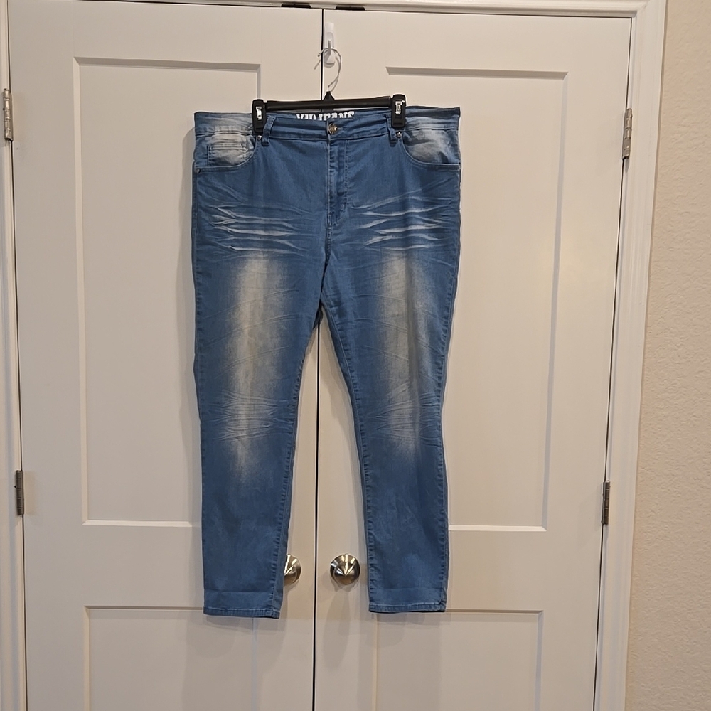 VIP Blue High Rise Jeans with Tapered Fit